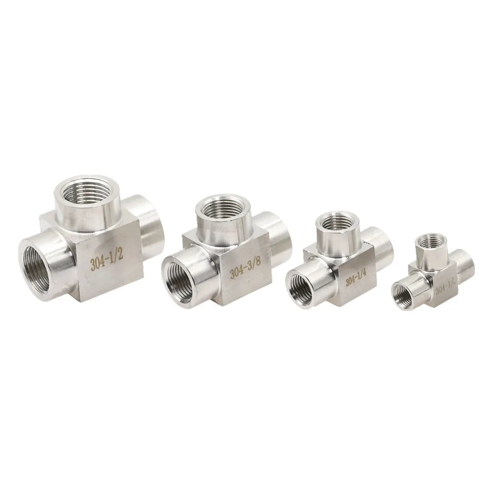 SS304 Stainless Steel Tee Pipe Fitting | BSP Female 1/8"–1/2" Tee Pipe Fitting Richie's 1/2"