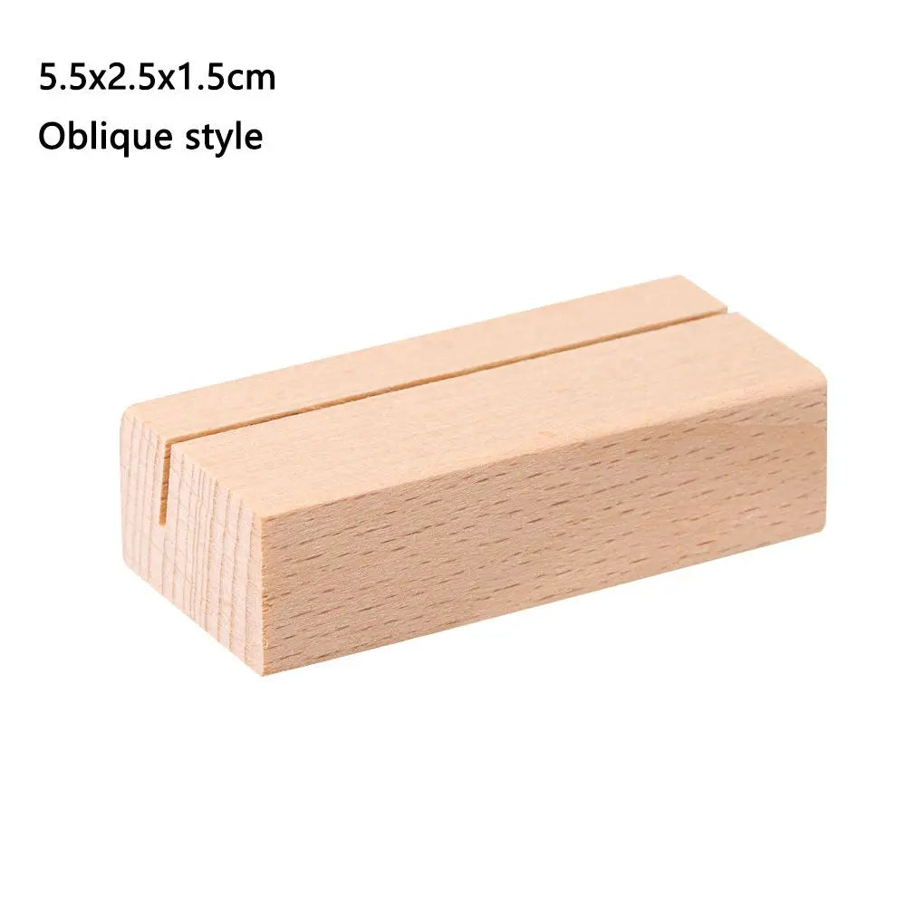 Wood Card Holder Stand – Wedding Place Cards & Table Numbers Card Holder Stand Richie's 5.5x2.5x1.5cm-E