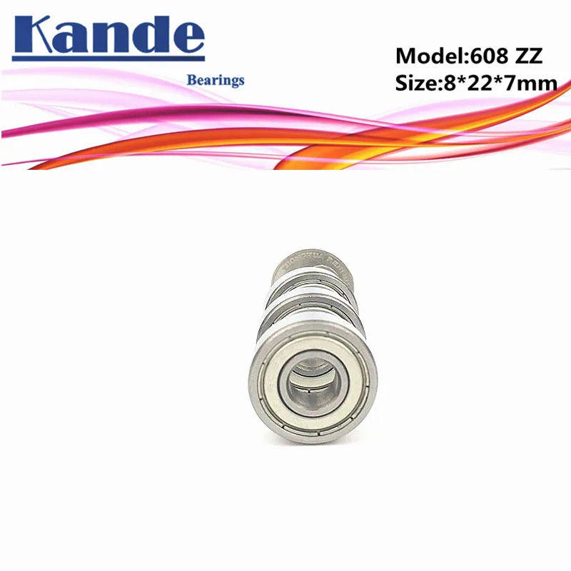 10PCS 608ZZ Miniature Ball Bearings 8x22x7mm ABEC-1/3/5 Miniature Ball Bearings Richie's