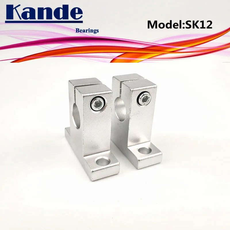 SK12 12mm Linear Shaft Support 4pcs – Kande Bearings 3D Printer Linear Shaft Support Richie's