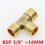 BSP Male Tee Brass Pipe Fitting 1/8" 1/4" 3/8" 1/2" – 3-Way Brass Pipe Fitting Richie's 03 Male
