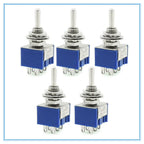 5-Pack DPDT ON-OFF-ON Toggle Switch 6A 125V AC 6-Terminal Toggle Switch Richie's Default Title