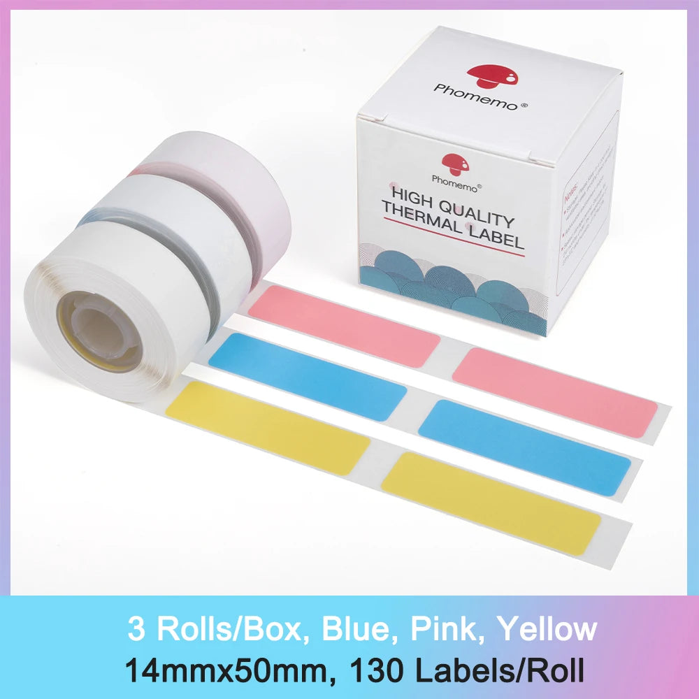 Phomemo D30 Thermal Label Paper – 3 Self-Adhesive Sticker Rolls Thermal Label Paper Richie's Square S01 1450