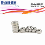 10PCS 608ZZ Miniature Ball Bearings 8x22x7mm ABEC-1/3/5 Miniature Ball Bearings Richie's