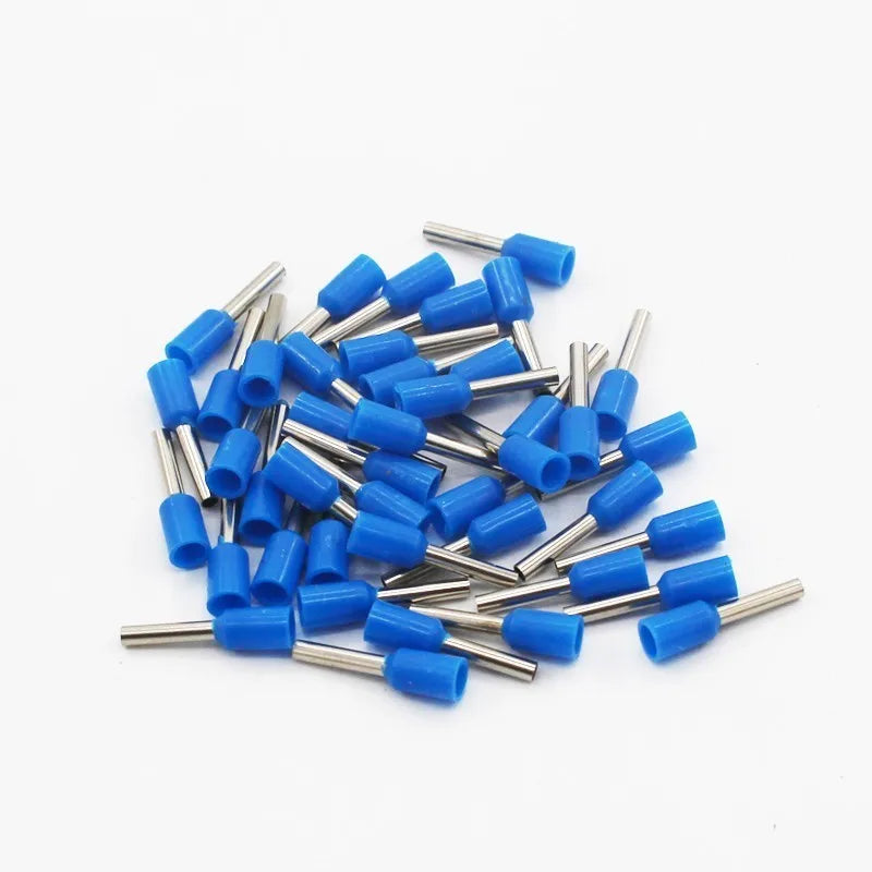 100pcs Insulated Ferrule Terminals Crimp Cord End Wire Connectors Ferrule Crimp Terminals Richie's Blue E7508