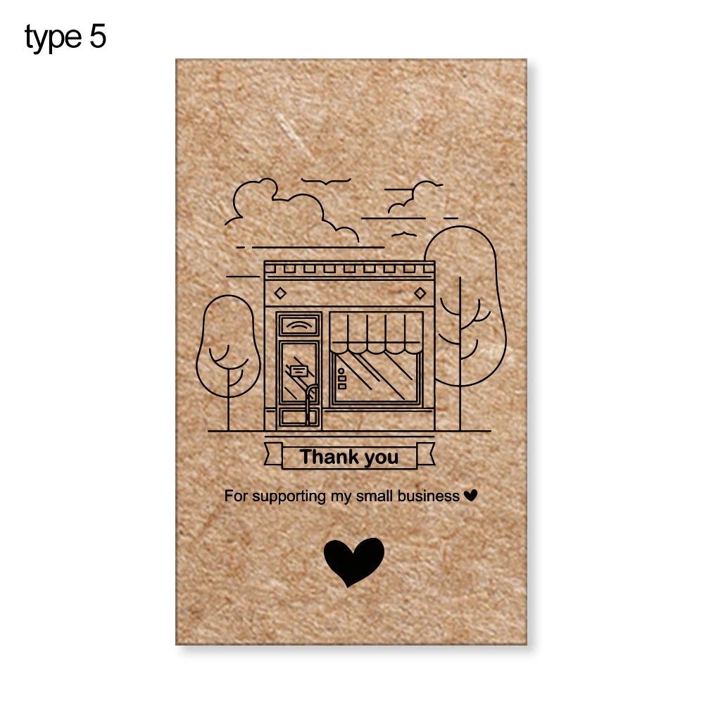 Kraft Paper Thank You Cards for Small Business – 30 Pack Thank You Cards Richie's type 5