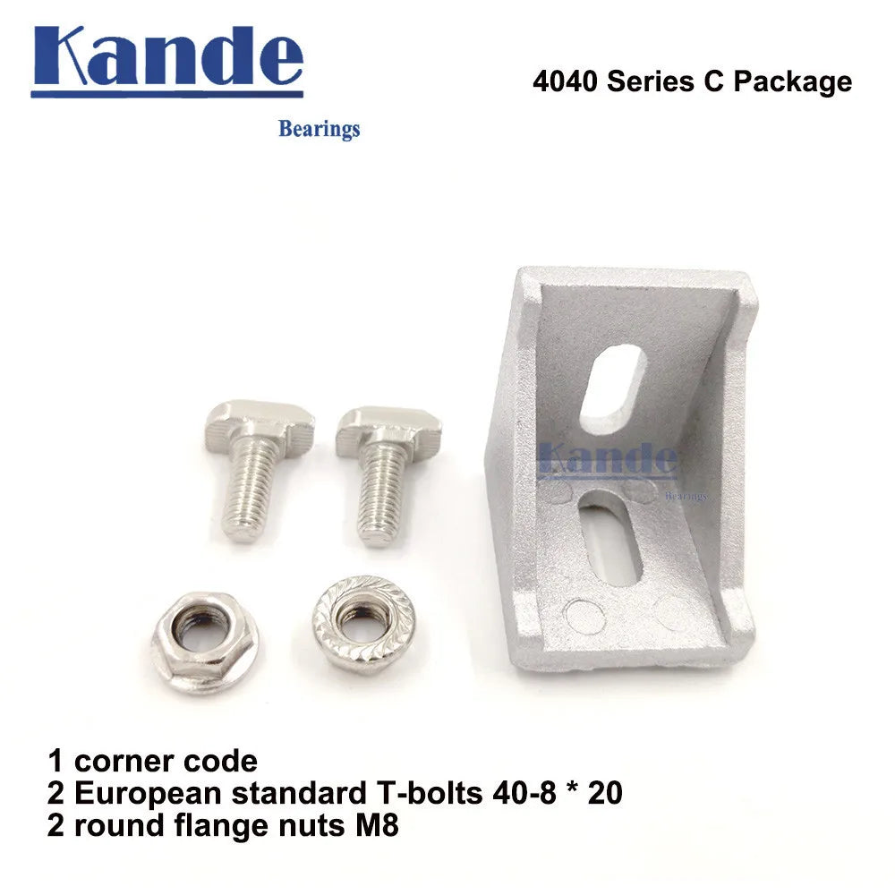 4040 Aluminum Corner Bracket Set – T-Nut & Hex Bolt Connector Corner Bracket Set Richie's