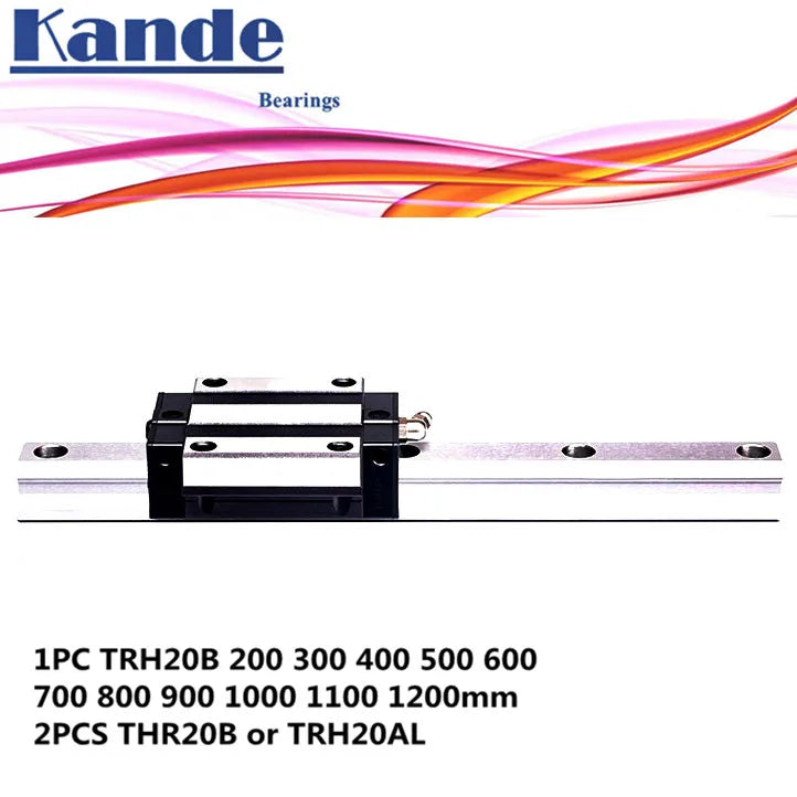 TRH20 Linear Guide Rail + 2 Blocks for CNC – 300–1000mm Linear Guide Rail Richie's