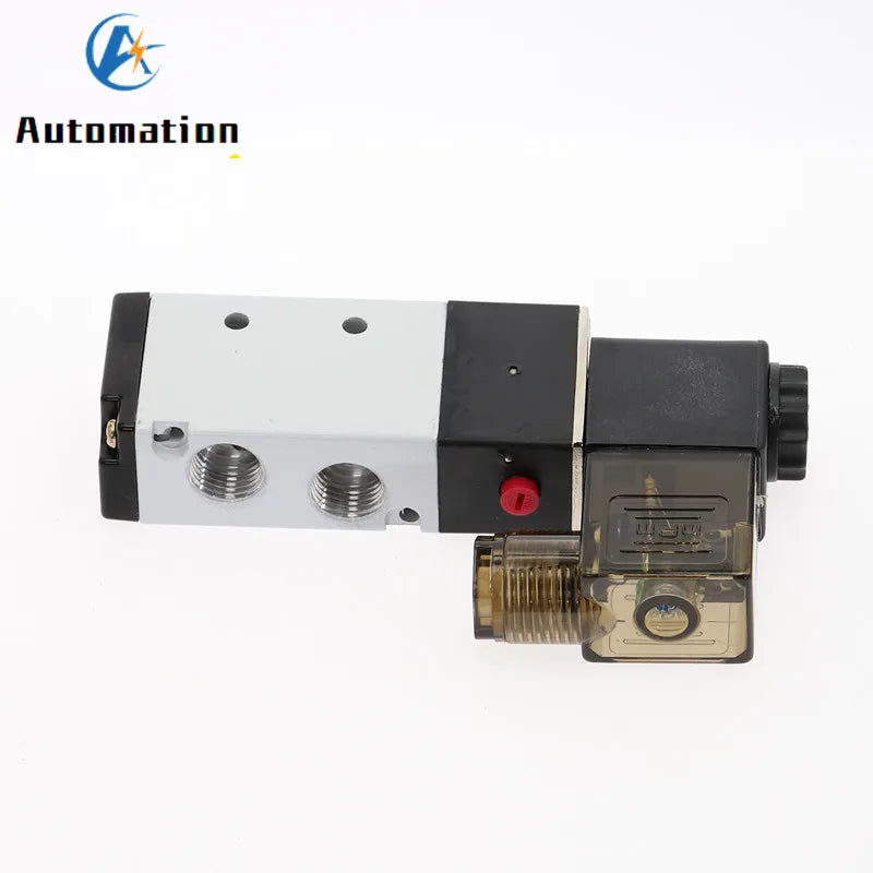 4V210-08 Pneumatic Solenoid Valve 5/2-Way 1/4" DC12V/24V AC110V/220V Pneumatic Solenoid Valve Richie's
