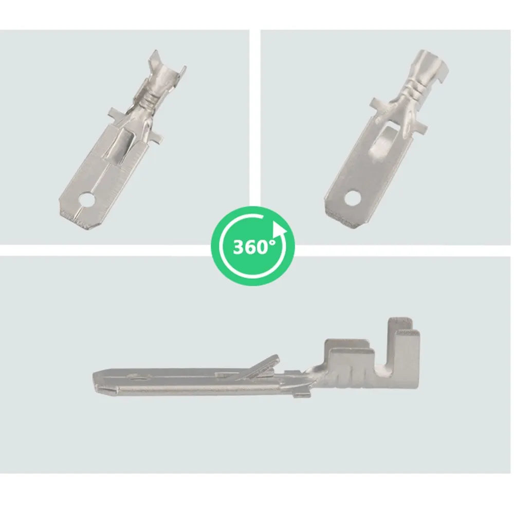 H62 Brass Tinned 6.3mm Male Crimp Terminals DJ611-6.3A Crimp Terminal Richie's