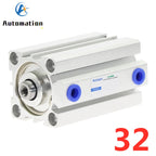 SDA32 Double Acting Compact Air Cylinder 32mm Bore | Multi-Stroke Pneumatic Air Cylinder Richie's