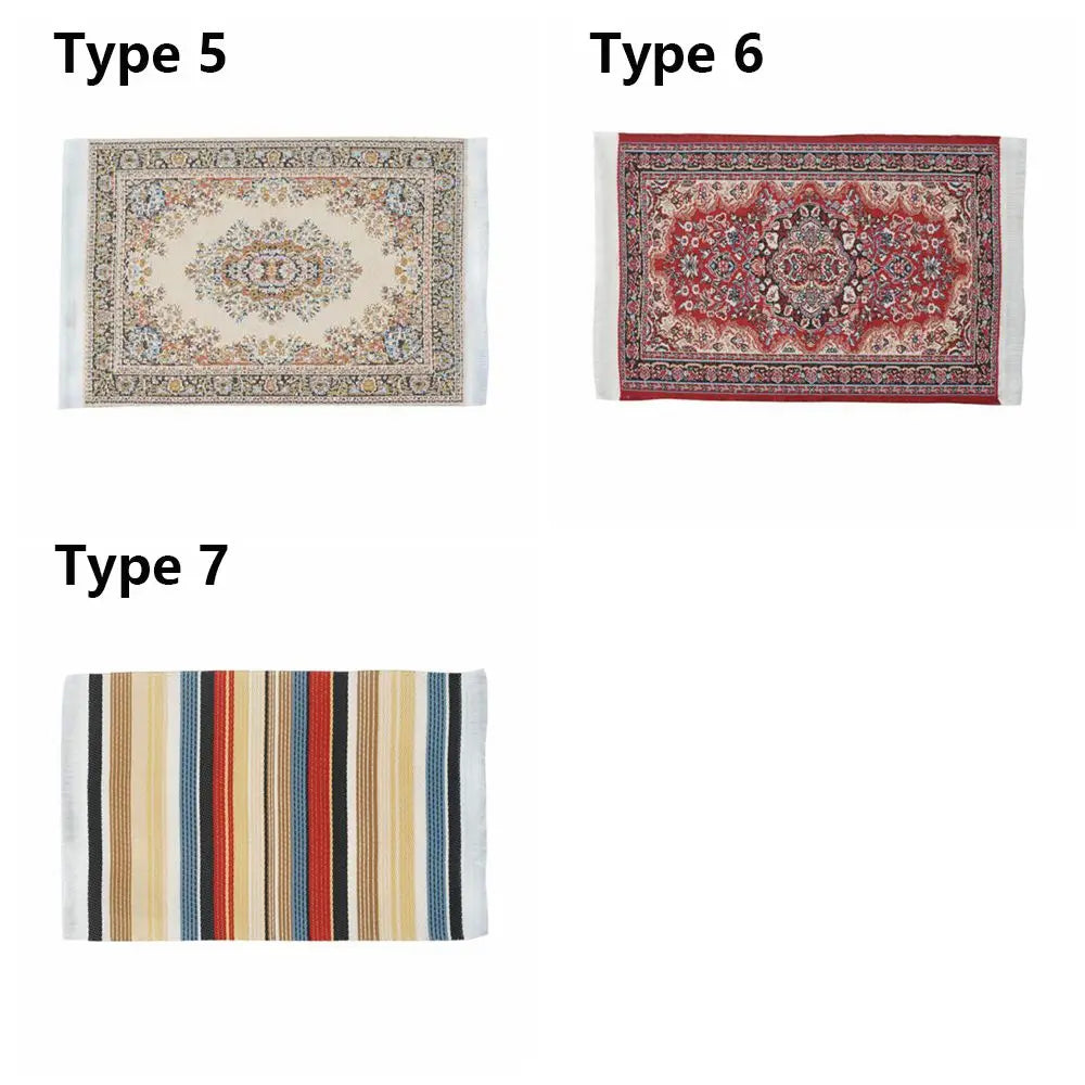 Miniature Turkish Style Dollhouse Carpet – Mini Woven Rug Dollhouse Miniature Rug Richie's