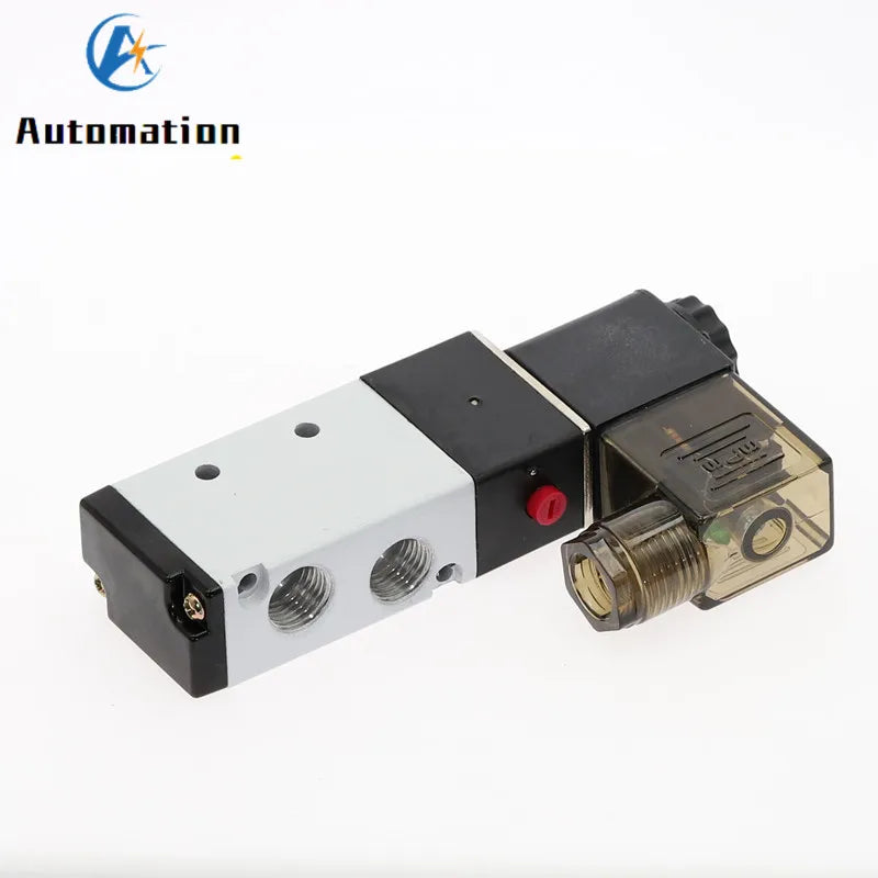 4V210-08 Pneumatic Solenoid Valve 5/2-Way 1/4" DC12V/24V AC110V/220V Pneumatic Solenoid Valve Richie's