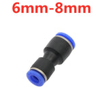 Push-In Straight Reducer Pneumatic Fitting 4mm–16mm Hose Pneumatic Hose Fitting Richie's 6mm-8mm
