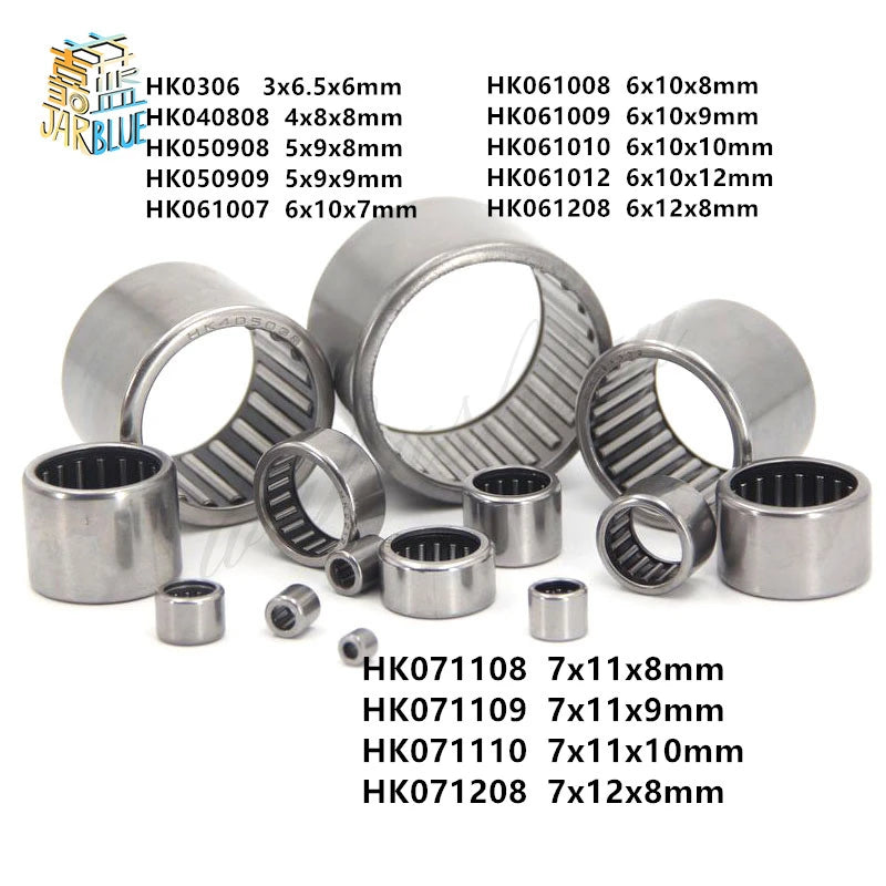HK Series Drawn Cup Needle Roller Bearings | 2 or 10 Pcs Needle Roller Bearing Richie's HK0612(6x10x12mm) 10Pcs