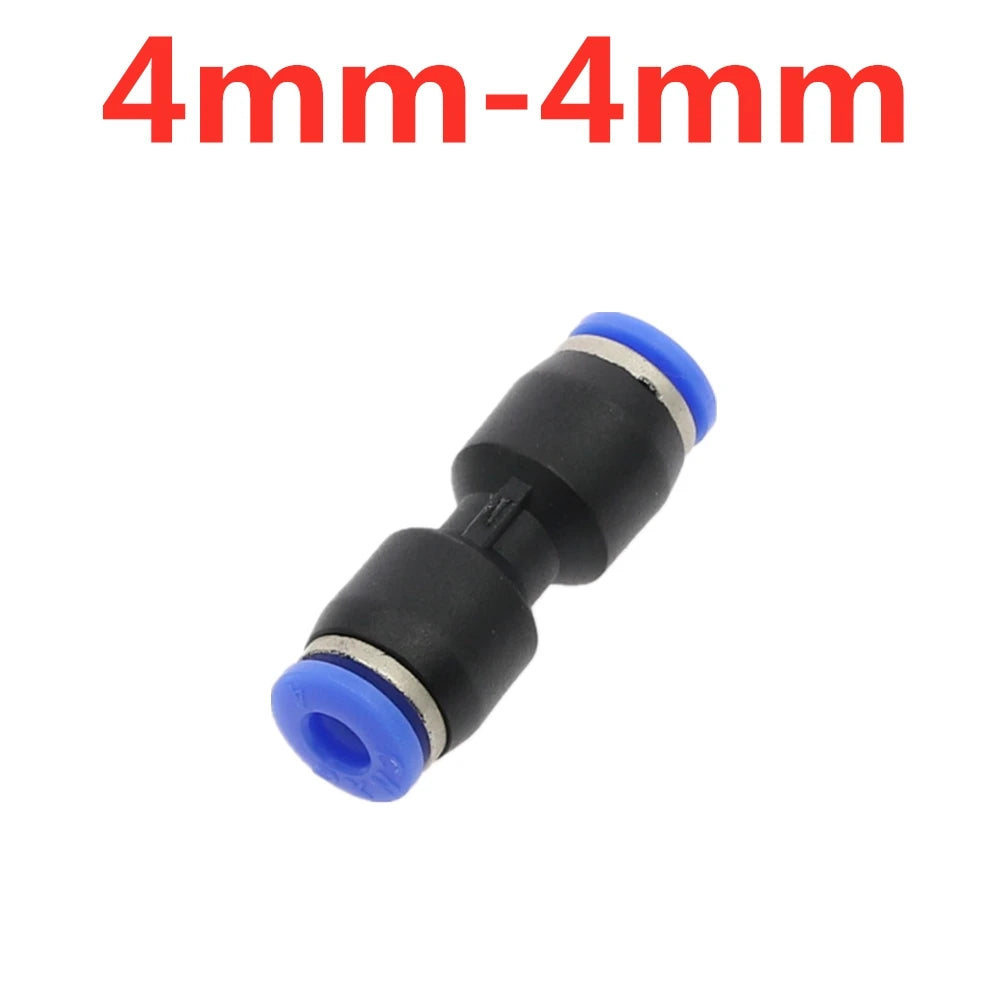 Push-In Straight Reducer Pneumatic Fitting 4mm–16mm Hose Pneumatic Hose Fitting Richie's 4mm-4mm
