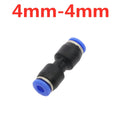 Push-In Straight Reducer Pneumatic Fitting 4mm–16mm Hose Pneumatic Hose Fitting Richie's 4mm-4mm