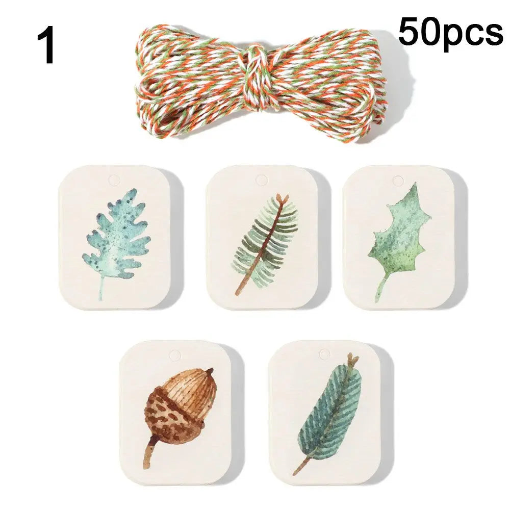 48/50pcs Kraft Paper Christmas Gift Tags with String Kraft Gift Tags Richie's 1