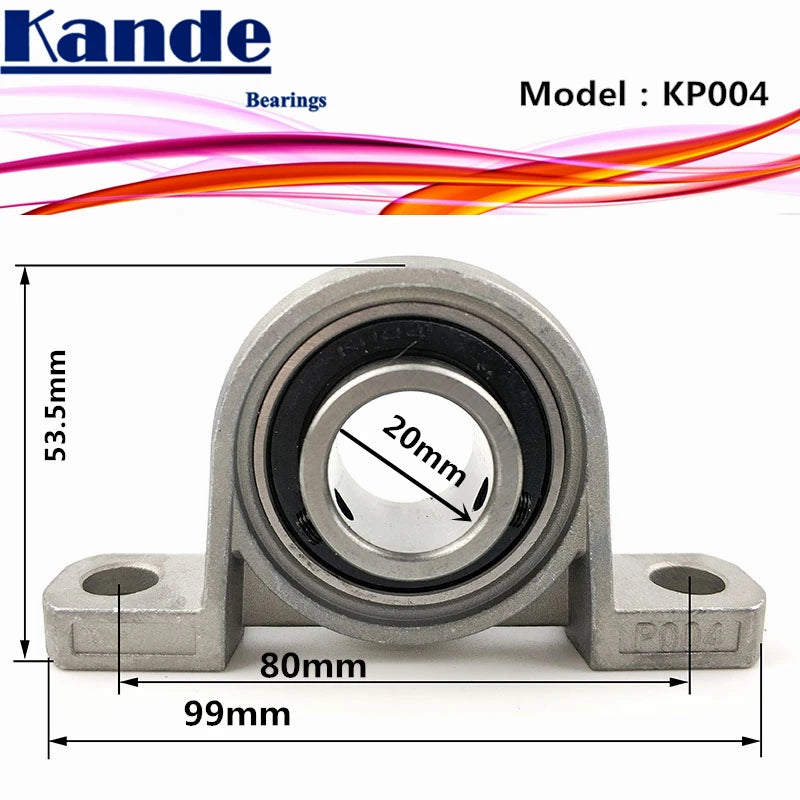 KP004 Zinc Alloy Miniature Vertical Pillow Block Bearing 20mm – 2pcs Pillow Block Bearing Richie's Default Title