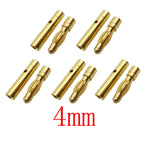 5-Pair Banana Bullet Connectors 2mm–4mm | RC Battery ESC Motor RC Bullet Connector Richie's 4mm 5Pair