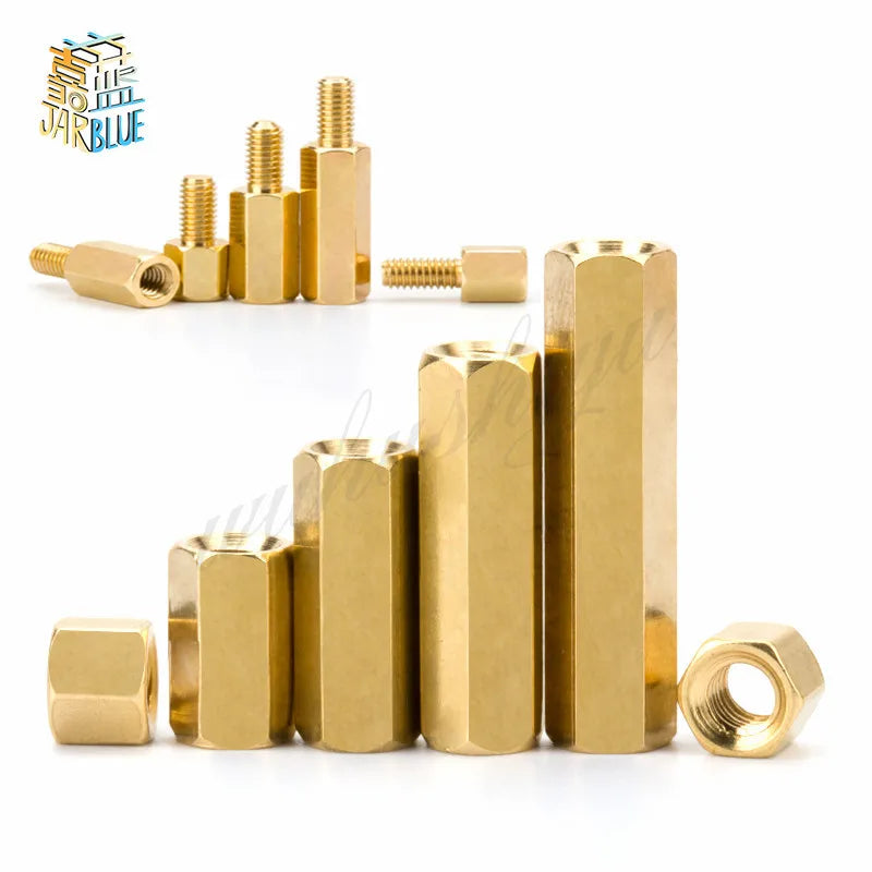 Solid Brass Hex Standoffs M2 M2.5 M3 M4 PCB Spacers 10/50pc PCB Hex Standoffs Richie's
