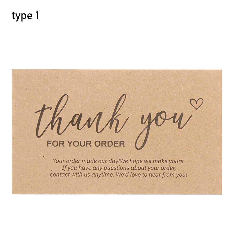 Kraft Paper Thank You Cards for Small Business – 30 Pack Thank You Cards Richie's type 1