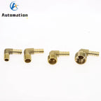 90° Brass Hose Barb Elbow Fitting 6–19mm, 1/8"–1/2" Male Thread Brass Hose Fitting Richie's