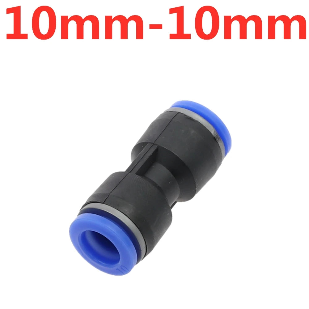 Push-In Straight Reducer Pneumatic Fitting 4mm–16mm Hose Pneumatic Hose Fitting Richie's 10mm-10mm