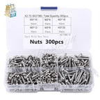 600Pcs M3 Stainless Steel Hex Socket Button Head Screws Nuts Kit Screw & Nut Kit Richie's 600pcs Mix