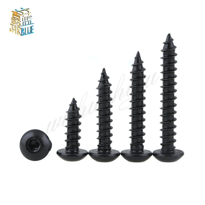 M3–M6 Black Pan Head Hex Self-Tapping Screws | Grade 8.8 JARBLUE Self-Tapping Screws Richie's M3 50pcs 20mm