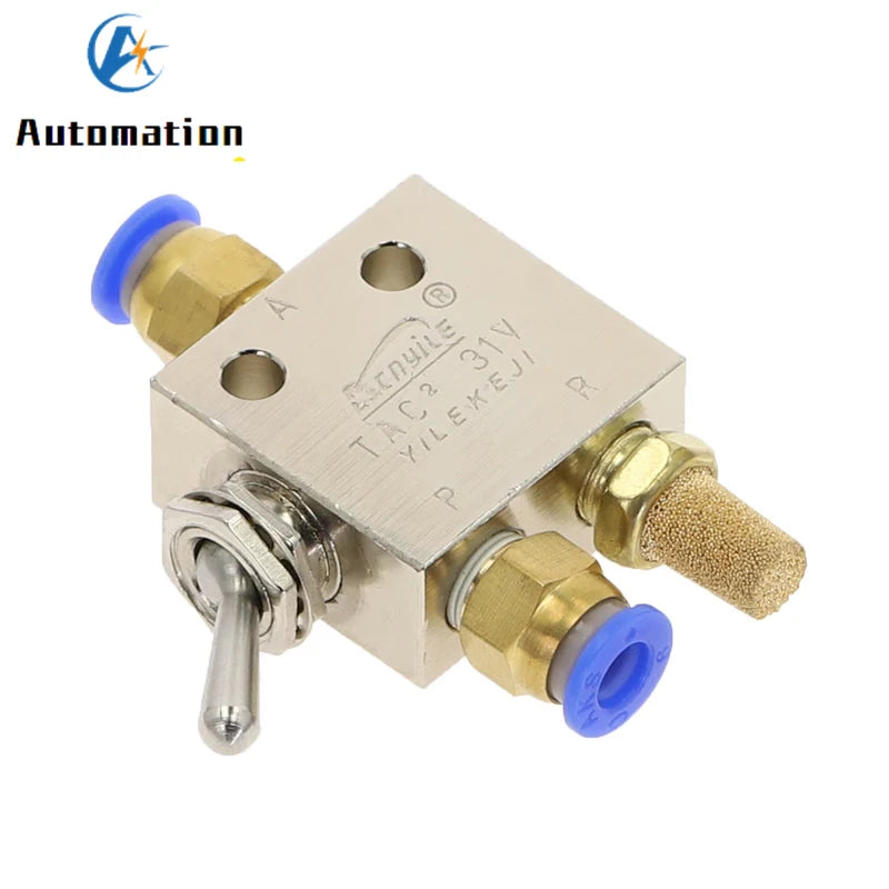 TAC2-31V 2-Position 3-Way Pneumatic Air Valve 1/8" PT Thread Pneumatic Air Valve Richie's