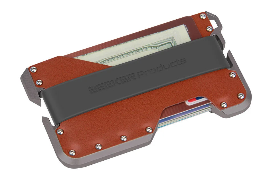 ZEEKER RFID Blocking Aluminum Leather Minimalist Card Wallet RFID Card Wallet Richie's as picture 1