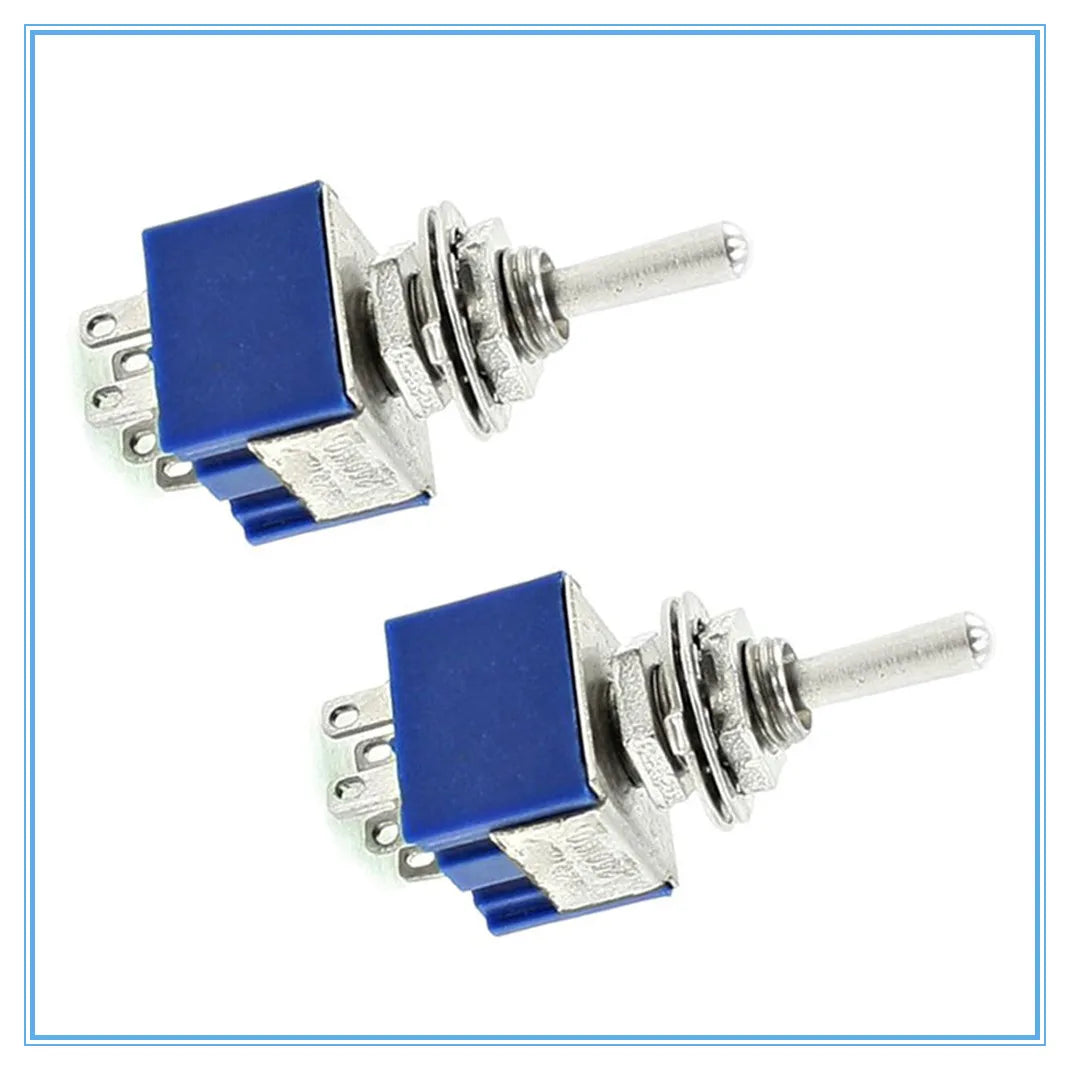 5-Pack DPDT ON-OFF-ON Toggle Switch 6A 125V AC 6-Terminal Toggle Switch Richie's
