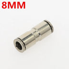 Nickel-Plated Copper Push-In Pneumatic Fittings 4–10mm OD Pneumatic Push Fitting Richie's 8mm-8mm