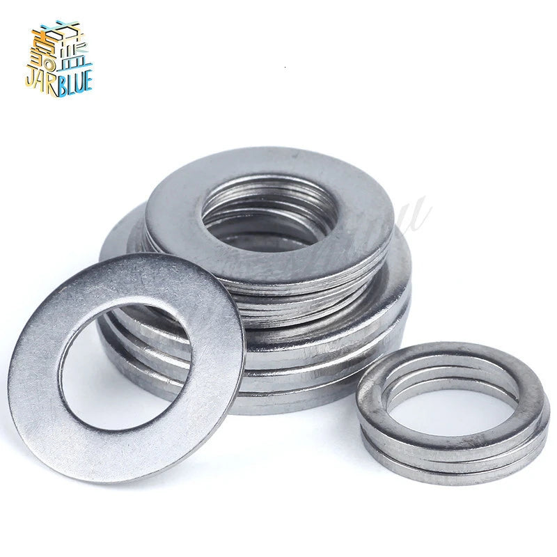 GB97 A2 304 Stainless Steel Flat Washers M1.6–M24 | 1/50/100pcs Stainless Steel Washers Richie's