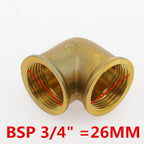 90° Brass Elbow Pipe Fitting F×F 1/8" 1/4" 3/8" 1/2" Thread Brass Pipe Fitting Richie's 06 Female x Female