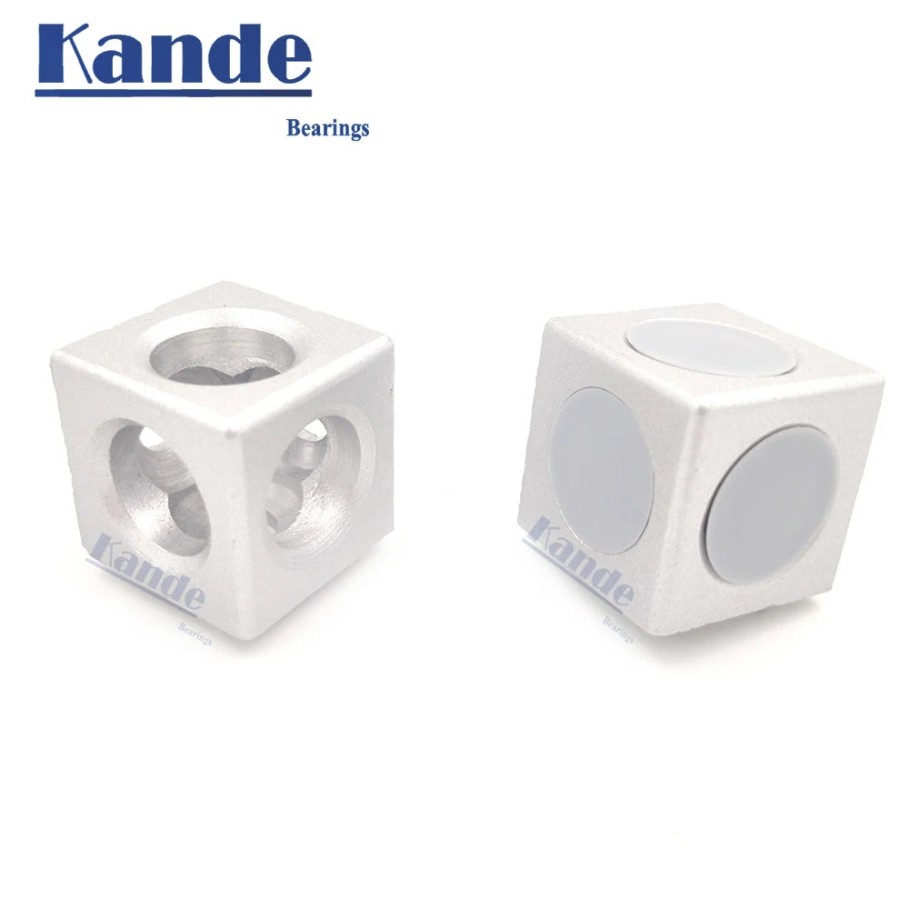 Aluminum 3-Way Cube Connector for 2020 3030 4040 4545 Profiles Corner Bracket Connector Richie's