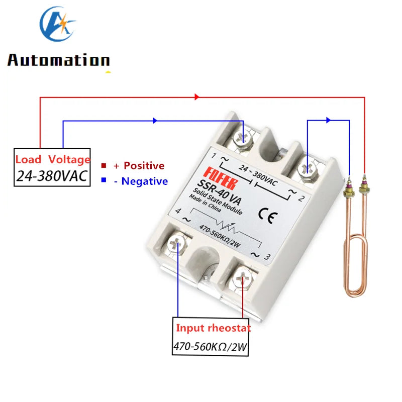 Solid State Relay SSR 10A–100A DC to AC 24-380VAC CE Certified Solid State Relay Richie's
