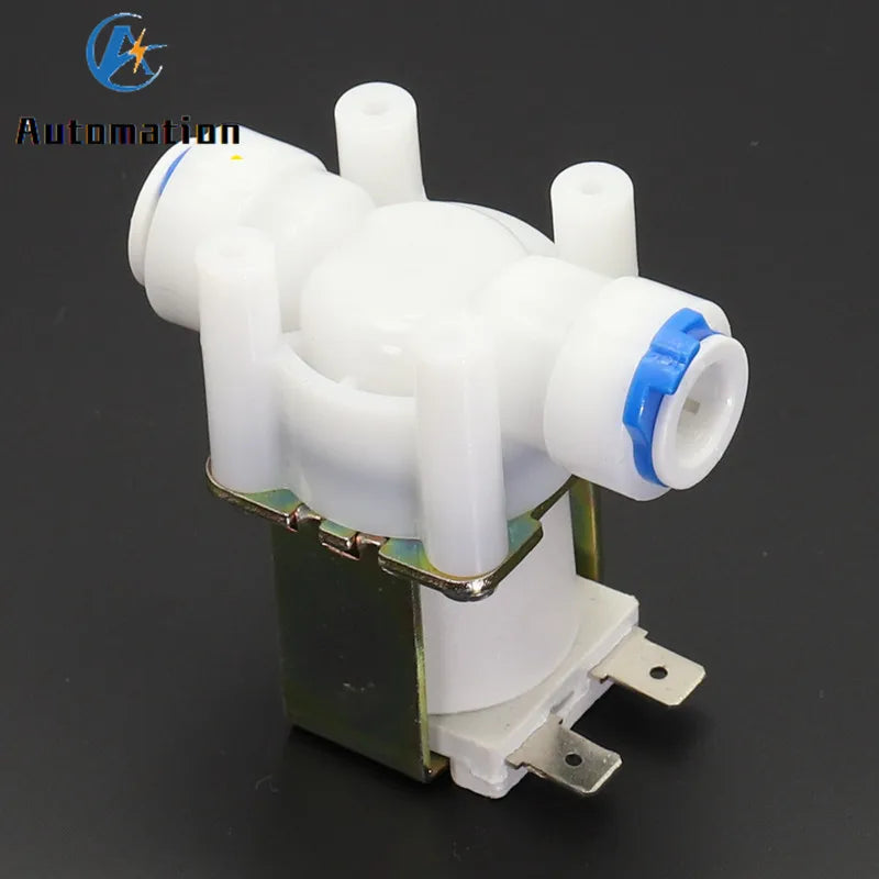 Plastic Solenoid Valve 12V 220V RO Water 3/8" Quick Plug Solenoid Valve Richie's