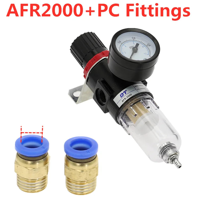 AFR2000 Pneumatic Filter Regulator 1/4" with Pressure Gauge Pneumatic Filter Regulator Richie's AFR2000-PC 6MM China Mainland
