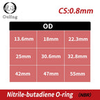 10PCS NBR Rubber O-Ring Gaskets 0.8mm CS – Multiple OD Sizes Rubber O-Ring Gaskets Richie's