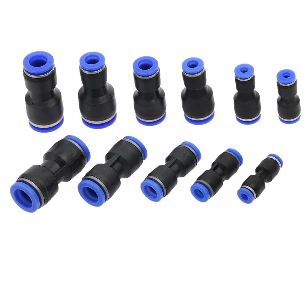 Push-In Straight Reducer Pneumatic Fitting 4mm–16mm Hose Pneumatic Hose Fitting Richie's