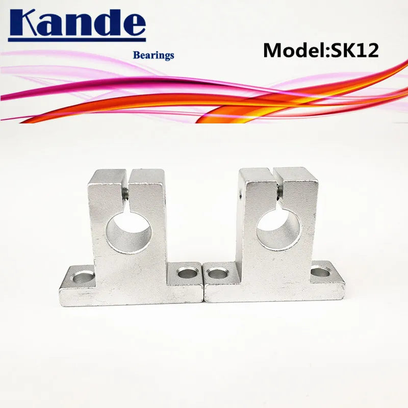 SK12 12mm Linear Shaft Support 4pcs – Kande Bearings 3D Printer Linear Shaft Support Richie's