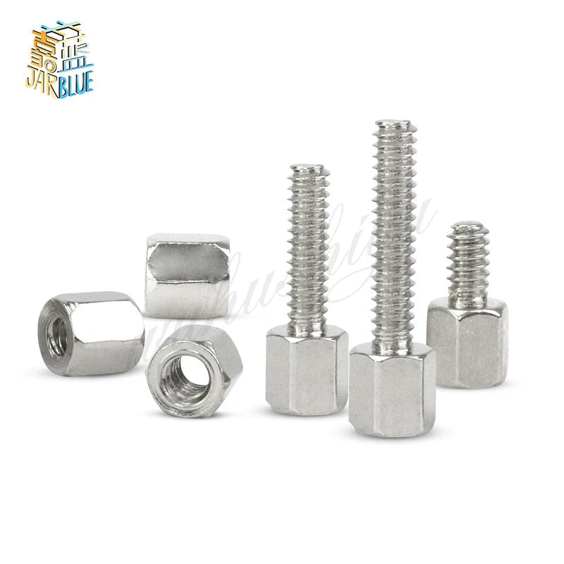 10pcs Brass Nickel-Plated #4-40 Hex Standoff Male-Female PCB Spacer PCB Hex Standoff Richie's