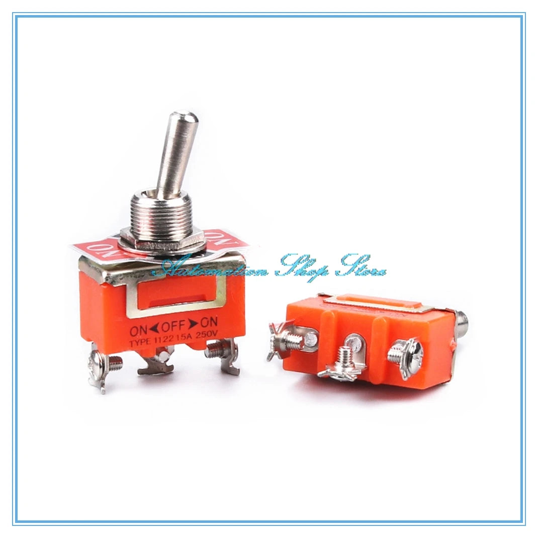 Mini ON-ON Toggle Switch 3-Pin SPDT 15A 250V AC E-TEN1121 Toggle Switch Richie's