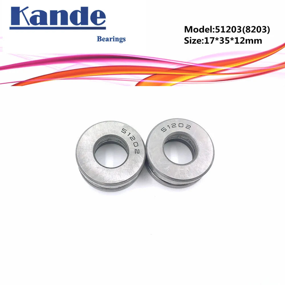 Kande 51203 Flat Thrust Ball Bearing 17x35x12mm – 4pcs Thrust Ball Bearing Richie's