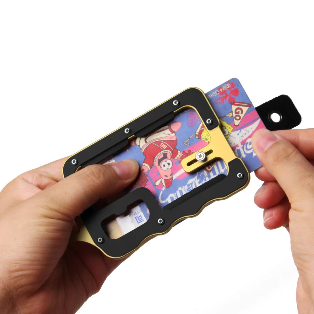 Zeeker Slim Metal Card Wallet – Genuine Leather, Holds 12+ Cards Metal Card Wallet Richie's