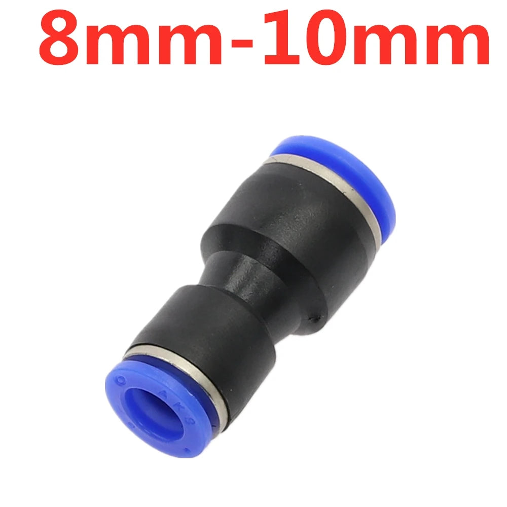 Push-In Straight Reducer Pneumatic Fitting 4mm–16mm Hose Pneumatic Hose Fitting Richie's 8mm-10mm