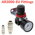 AR2000 1/4" BSP Air Compressor Pressure Regulator Valve Pneumatic Pressure Regulator Richie's AR2000-EU Fittings 10MM China Mainland