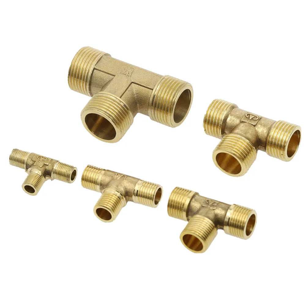 BSP Male Tee Brass Pipe Fitting 1/8" 1/4" 3/8" 1/2" – 3-Way Brass Pipe Fitting Richie's